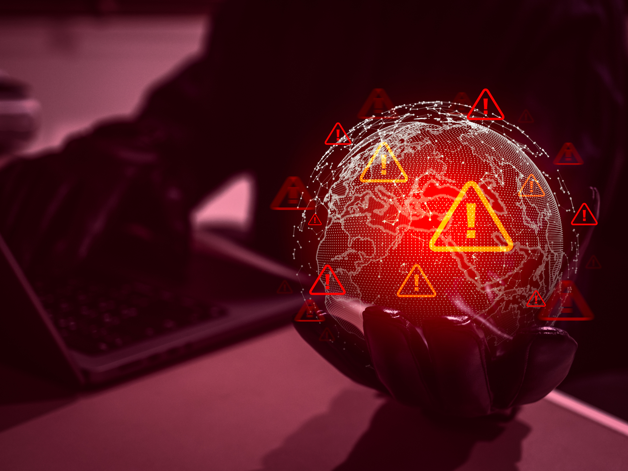 globe cyber crime imagery