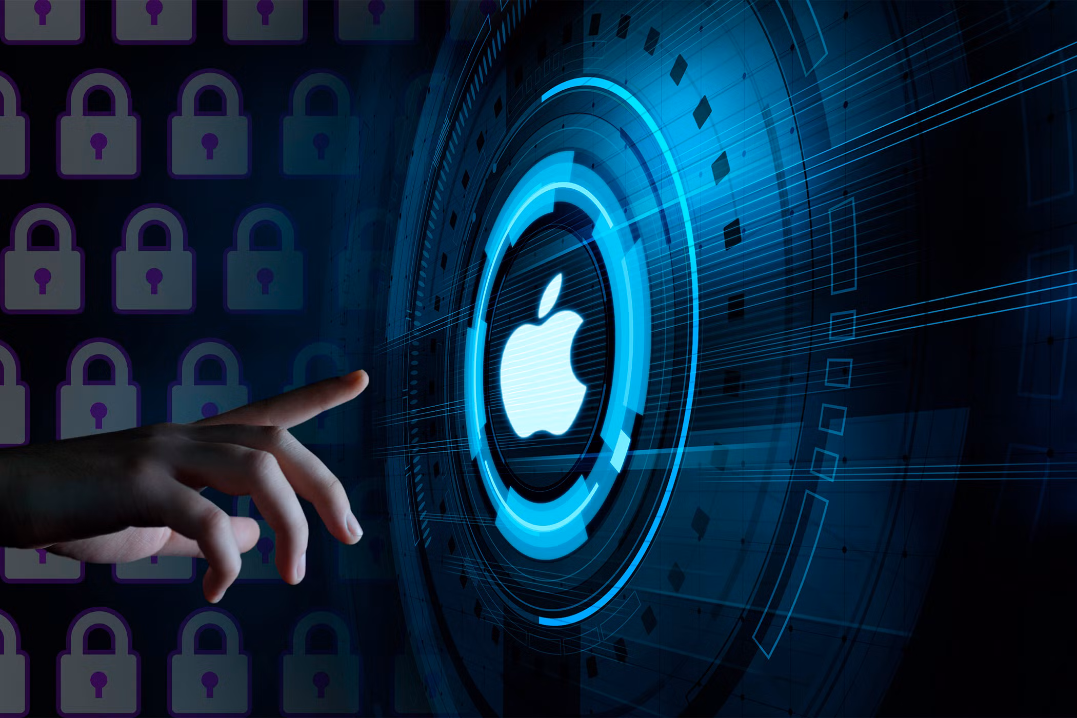 apple logo cyber
